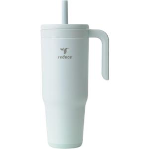 REDUCE Chiller Vacuum Insulated 40 oz Tumbler with Spill-Proof Silicone Straw - Sustainable Tritan Lid with Water Intake Markers - Soft Sit Base Travel Mug - Dishwasher Safe - Crisp Mint