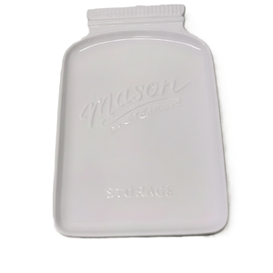 Serving Platter Ceramic White Mason Craft & More Storage 9x14