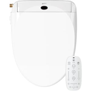 LEIVI Electric Bidet Toilet Seat with Wireless Remote and Side Panel, Multiple Spray Modes, Adjustable Heated Seat, Warm Water and Air Dryer, Auto LED Nightlight, Round