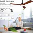 52 Inch Ceiling Fan with Lights, Remote/APP Control, Reversible DC Motor