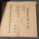 2ft x 2ft Drop Ceiling TilesSmooth White PVC Ceiling Panel 24 x 24in. Waterproof, Washable and Fire-Rated - Reusable - High-Grade PVC to Prevent Breakage-Package of 12 Tiles