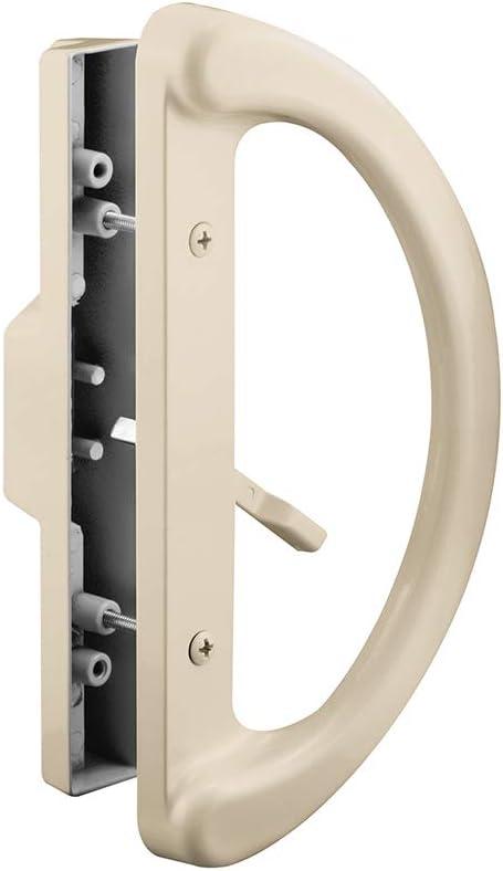 Prime-Line C 1343 Mortise Style Sliding Patio Door Handle Set - Replace Old or Damaged Door Handles Quickly and Easily Tan Diecast, Non-Keyed, Fits 3-15/16 Hole Spacing (Single Pack)