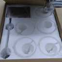 VOLISUN Brushed Nickel Bathroom Light Fixtures, 5-Light Bathroom Vanity Lights Over Mirror, Modern Vanity Light for Bathrooms, Bathrooms Lights Fixtures Over Mirror with Milky White Glass Shades