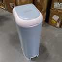 Diaper Genie Platinum Pail (Glacial Blue) is Made in Durable Stainless Steel and Includes 1 Easy Roll Refill with 18 Bags that can Last up to 5 Months.