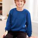 Boys Fall Casual Geometric Texture Sweatshirts Sports Crew Neck Pullover 5-14 Years (M)