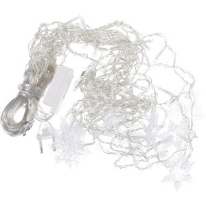 DOITOOL 1pc Snow Curtain Light Curtain Lights Snowflake Lights Indoor Xmas Light Decorative Light Xmas Lamp Christmas Light LED Light Copper Wire