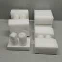 12-Pack White Pillar Candles with Clear Hurricane Glass Vases - 3-Size Set for Wedding Table Centerpieces, Home Decor | Windproof Candle Holders