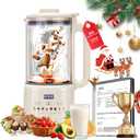 New Flagship Nut Milk Maker 50.73oz|10-in-1 Automatic Soy Milk Maker|48-Piece TC4 Titanium Blades|Ultra-Quiet & Aero Ti-Coating Anti-Burn|Almond/Soy/Oat Milk&Juice|Delay Start Keep Warm Self-Cleaning, Off-White)