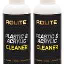 Rolite Plastic & Acrylic Cleaner Spray, 8 fl. oz, 2 Pack, High Shine Protectant and Polish for Non-Porous Surfaces, Safe for Windshields, Windows, Headlights, and Retail Displays