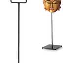 RattanView Mask Display Stand Holder for African and Tribal Mask Artifacts Statues Sculpture Figurine for Displays, Shows and Art Exhibits(4.72 x 4.72 x 16.5 Inch)
