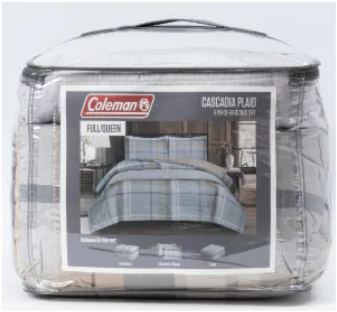 Coleman Cascadia Plaid 4 piece Bedding Set