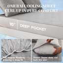 OMERAI Queen Sheet Set, 3 Piece Bed Sheets for Hot Sleeper, Breathable & Cooling, Includes 1 Fitted Sheet and 2 Pillowcases, Grey (Gray)