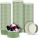 Maxdot 60pcs 5oz Dessert Cups, Disposable Ice Cream Cups, Paper Frozen Yogurt Bowls, for Hot and Cold Foods, Suitable for Gelato or Mousse
