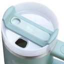 STANLEY Quencher H2.0 Tumbler with Handle and Straw 14 oz | Flowstate 3-Position Lid | Cup Holder Compatible for Travel | Insulated Stainless Steel Cup | BPA-Free | Seafoam