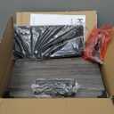 Huuger Nightstand with Charging Station, Side Table with Fabric Drawers, End Table with Open Shelf, Bedside Table with USB Ports and Outlets, Night Stand for Bedroom, Charcoal Gray | with Open Shelf, for Bedroom (11.8"D x 15.7"W x 23.6"H (2 Drawers))