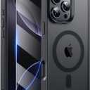 for iPhone 16 Pro Case with HD Screen Protect, [Compatible with MagSafe] [15FT Military Drop Protection] [Camera Protection] Magnetic Case for iPhone 16 Pro, Black