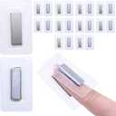 SEMINI Hidden Sew Magnetic Snap Invisible Hidden Sew in PVC Hidden Purse Closure for Fastener Handbag Cloth Clasp DIY Craft Sewing Tools (30x10mm)