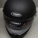 Motorcycle Full Face Helmet DOT and ECE Approved - YEMA Helmet YM-833 Motorbike Moped Street Bike Racing Crash Helmet with Clear Visor for Adult, Men and Women - Matte Black, S (Small)