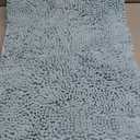 OLANLY Bathroom Rugs 47x17, Extra Soft Absorbent Chenille Bath Rugs, Rubber Backing Quick Dry, Machine Washable Bath Mats for Bathroom Floor, Tub and Shower, Home Decor Accessories, Sky Blue