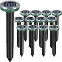 7PCS Mole Repellent Solar Powered & Snake Repellent for Yard, Ultrasonic Deterrent Groundhog, Gopher, Vole Sonic Mole Deterrent Spikes Outdoor for Lawn Garden & Yard