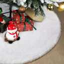 72 Inch Christmas Tree Skirt - Vonhen Extra Larger Thick Faux Fur Tree Skirt White Plush Skirt for Merry Chtistmas Party Christmas Tree Decoration