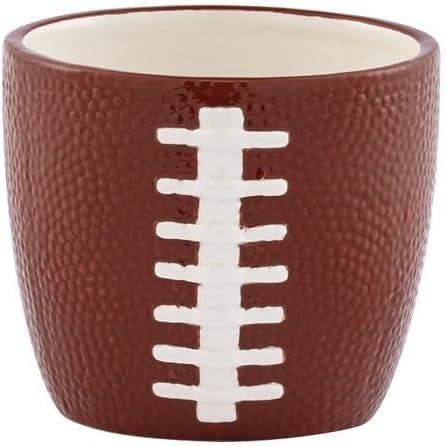 Napco House Plant Succulent Herb Flower Pot 4 x 4.5 Inch Ceramic Football