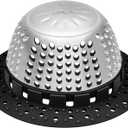 LEKEYE Shower Drain Hair Catcher/Bathtub Drain Cover/Drain Protector for Pop-Up & Regular Drains(Black)