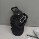 National Parks Water Bottle  64 oz Insulated Stainless Steel Bottle with 63 Hand-Drawn Park Stickers, Carrier Bag, Strap & Gift Box  BPA-Free  Ideal for Hiking, Camping & Travel (Advanced Black Park)