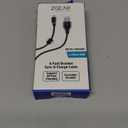 6 Foot Braided Nylon Micro Black Chrome USB Charge/Sync Cable