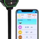 8-in-1 Bluetooth Soil Meter for pH, EC, Moisture, Fertility, Temperature, Light, and Humidity Monitoring with Real-Time App Control, Data Logging, and Precise Calibration for Plant Care