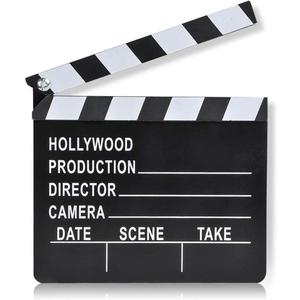 ArtCreativity Movie Clapboard, Hollywood Movie Theme Party Decorations, Academy Awards Party Supplies and Film Dcor, Slate Clapperboard Prop for Stage Plays, Fun Photo Booth Prop