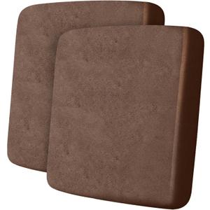 Leather Look Couch Cushion Covers Sofa Seat Slipcovers Sets Couches Furniture Protector for Sectional Armchair Loveseat Pets Kids Stretch Spandex Fabric (2 Cushion Sofa, Brown)