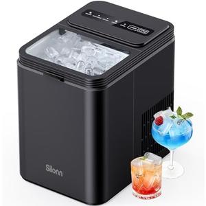 Silonn Ice Maker Countertop, 8 Ice Cubes in 6 Mins, 26.5 lbs/24H, 2 Bullet Ice Sizes, Self-Cleaning Bullet Ice Maker, Portable Ice Machine for Kitchen, Party, Office, and RV Camping(doesn't work)