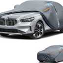 Waterproof BMW 5 Series 528i 530i 535i 540i M5 M550i M550(2010-2026) Car Cover with Breathable Vents, [2026 Upgrade] Premium Covers with Cotton Liner and Zipper Door,Sun Rain Snow Dust Uv Protection.