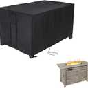 Rectangular Fire Pit Cover for Best Choice Products 42 Inch Gas Fire Pit Table,Outdoor Waterproof Propane Firepit Table Cover - 42 X 20 X 25 Inch