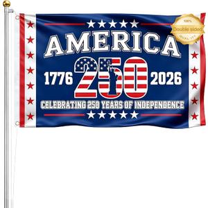 USA 250th Anniversary Flag 3x5 Ft Outdoor - Double Sided Flag 1776-2026 for Garden, Yard, Porch Patriotic Home & 4th of July Decor