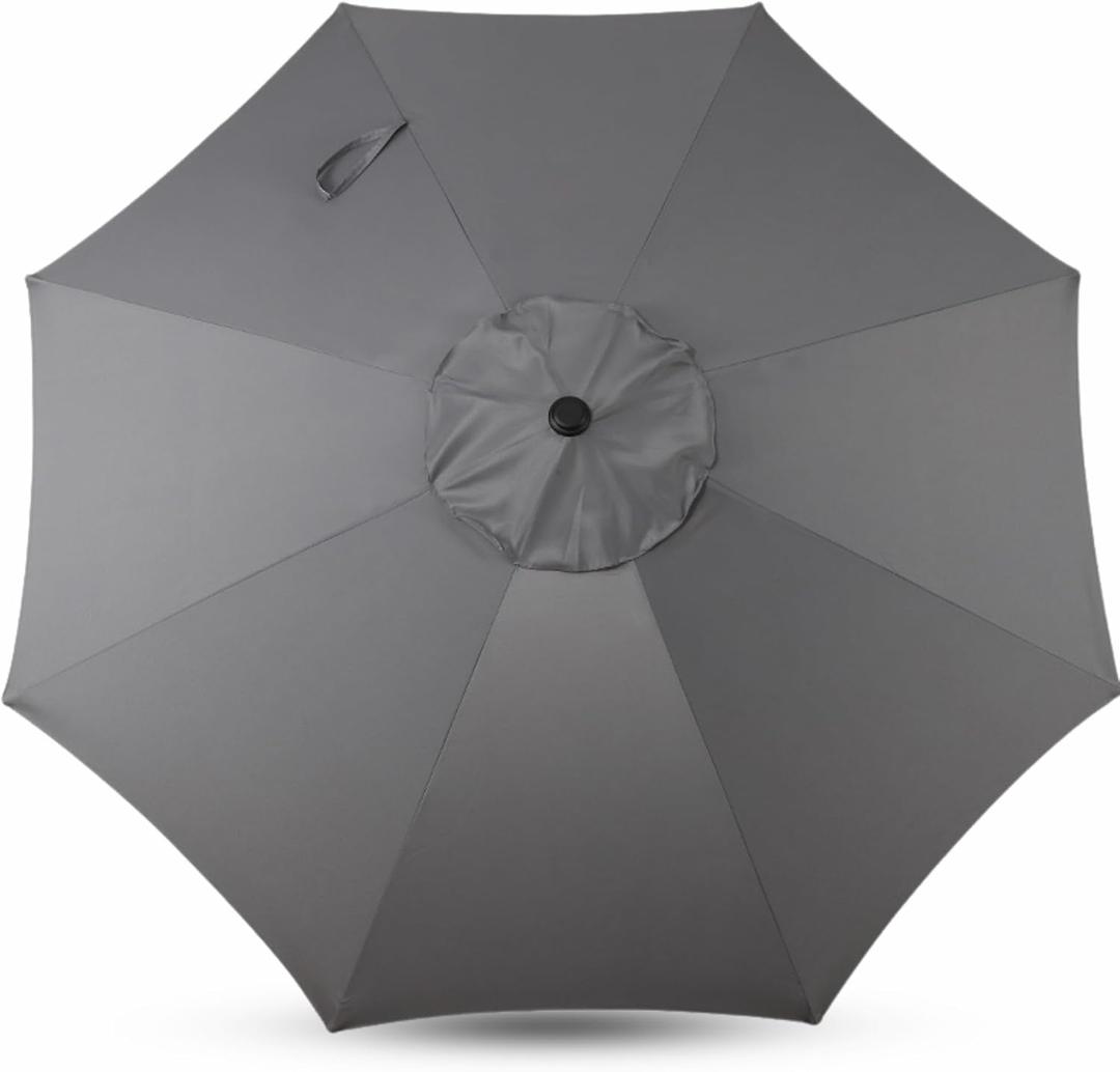 Sfmora 9ft Patio Umbrella Replacement Canopy for 8 Ribs, Outdoor Umbrella Canopy ONLY, Market Umbrella Top, Water-Resistant & UV-Protective
