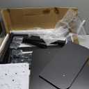 Tilt-Swivel Dual Black Desktop Bed Side Table Tray with Wheels, Adjustable Height Laptop Over Bed Table, Folding Lightweight Hospital Bed Table