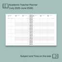 POPRUN Teacher Planner 2025-2026, (Letter Size - 8.5'' x 11'') Academic Lesson Planner (July 2025 - June 2026), with Monthly Tabs, Thick Papers, 2-Sided Pocket, Leather for Teachers, Champagne Gold