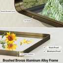 20x30 Inch Bronze Framed Bathroom Mirror, Rectangle Brushed Bronze Metal Vanity Mirror,Rounded Bathroom Vanity Mirror, Anti-Rust, Shatterproof (Horizontal/Vertical)
