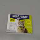 PetArmor Plus Flea and Tick Prevention for Cats, Cat Flea and Tick Treatment, 12 Doses, Waterproof Topical, Fast Acting, Cats Over 1.5 lbs