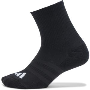 adidas womens Half Crew Performance Socks (8-10, Black)