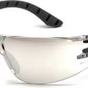 Pyramex Endeavor Plus Safety Glass Black/Gray Frame With Foam Padding Clear H2MAX Anti-fog Lens (Black/Grey Frame, Indoor/Outdoor Mirror Lens)