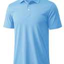 MAGCOMSEN Polo Shirts for Men Dry Fit Lightweight Active Golf Polos Short Sleeve Moisture Wicking Collared Shirt, M