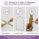 3 Pack Gold Metal Arch Backdrop Stand Set - 6FT, 5FT, 4FT Balloon Stand for Weddings Ceremony, Parties, and Baby Showers - Door Frame Backdrop Stand