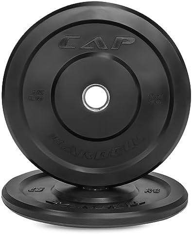 CAP Barbell Rubber Olympic Bumper Plate | Pair of 15lb Plates