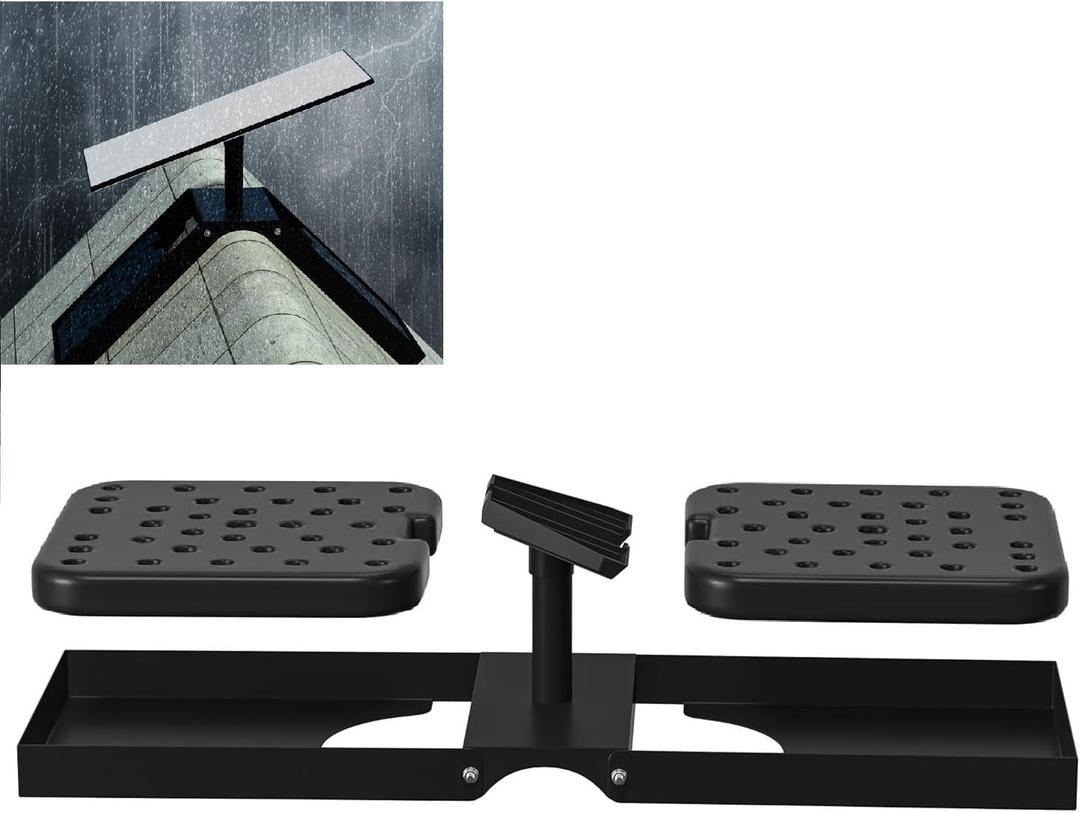 Starlink Gen 3 Roof Ridge Mount with 13lb Counterweights Included - Non-Penetrating Adjustable Pivot Kit - Heavy Duty No-Drill Satellite Stand with Pipe Adapter & Anti-Slip Roof Protection