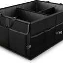 Car Trunk Organizer/Storage, Collapsible Cargo Storage Box, Large Capacity, Trunk Organizer for Cars, Vehicles, SUVs, Trucks (Black)