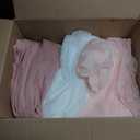 Ting's time Arch Flowers with Drapes Kit (Set of 5)-2Pcs Artificial Floral Swag Arrangement 3Pcs Draping Fabric for Wedding Floral Party Outdoor Decor (Dusty Rose)