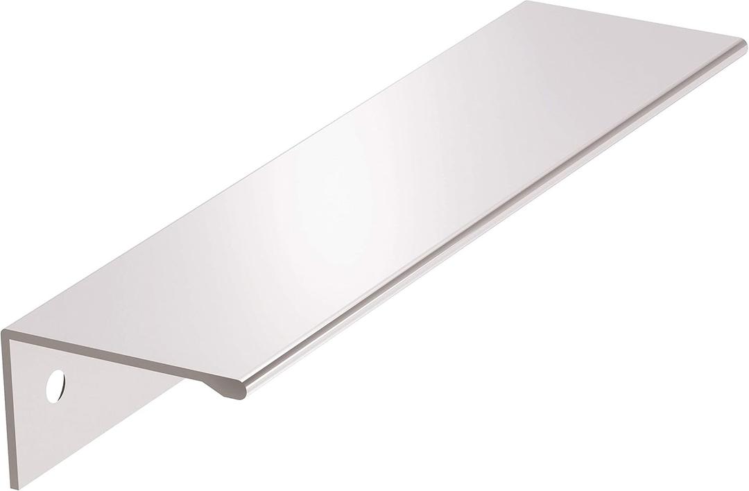 Amerock | Cabinet Pull | Polished Chrome | 5-1/16 inch (128 mm) Center to Center | Edge Pull | 1 Pack | Drawer Pull | Drawer Handle | Cabinet Hardware